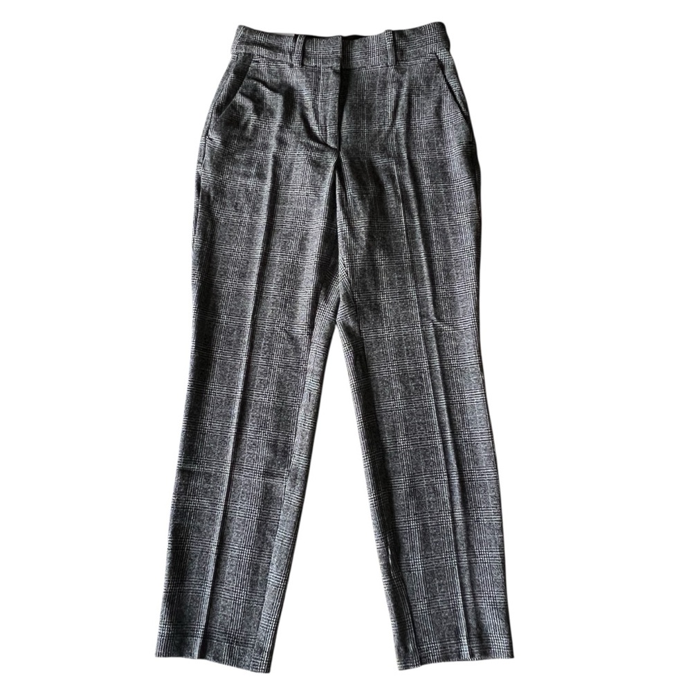 H&M Elastic Waist Plaid Slacks Trousers size 4 NWT